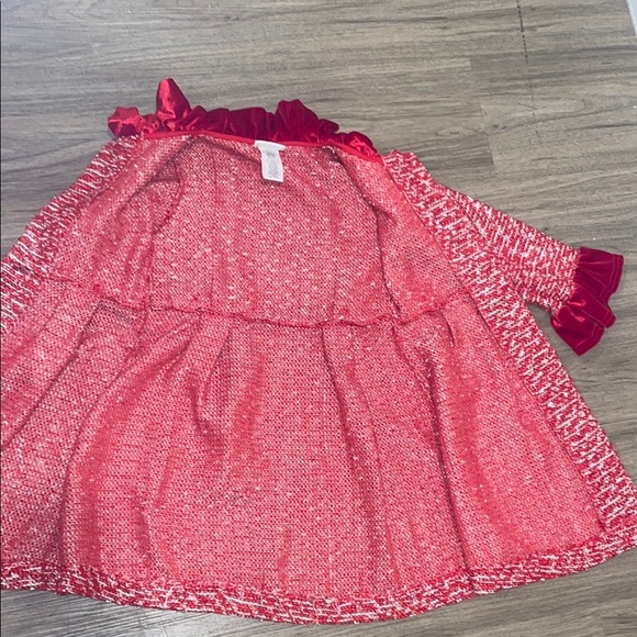 Red Tweed Coat with Velvet Accents - Picture 6 of 8